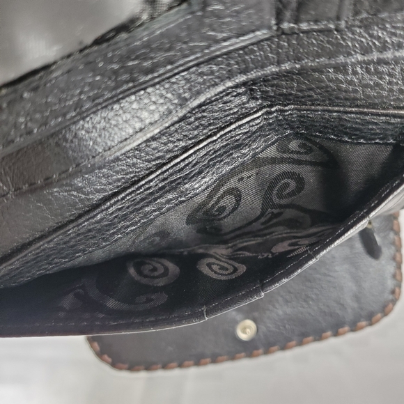 Vtg Brighton Black Pebble Leather Clutch Organizer Wallet 7 Pocket, 8 Card EUC. - Picture 10 of 16